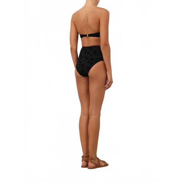 NEW ZIMMERMANN wylie textured balconette one piece in black One Pieces